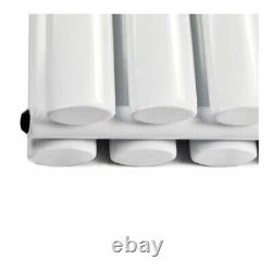 Radiator Horizontal Double Panel Oval Columns Modern White Anthracite Radiator