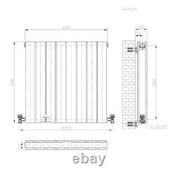 Radiator Horizontal Flat Panel Double Designer Heating Anthracite 600 x 608mm