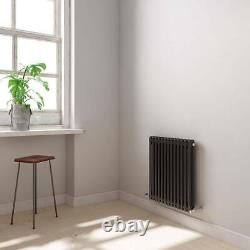 Radiator Traditional Horizontal 2 Column Heating White Anthracite Grey Rad UK