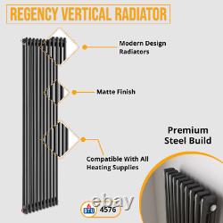 Radiator Two Column Matt White Anthracite Grey 1800 600 300 Central Heating Rad