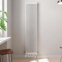 Radiator Vertical 2 Column Designer White 1800 x 470 x 70mm Central Heating