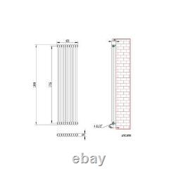 Radiator Vertical 2 Column Traditional Design Heating Anthracite 1800x470mm