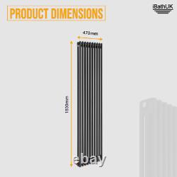 Radiator Vertical 2 Column Traditional Design Heating Anthracite 1800x470mm