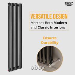 Radiator Vertical 2 Column Traditional Design Heating Anthracite 1800x470mm