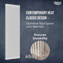 Radiator Vertical 3 Column Traditional Design Heating White 1800 x 560mm