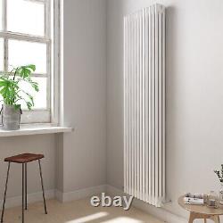 Radiator Vertical 3 Column Traditional Design Heating White 1800 x 560mm