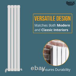 Radiator Vertical Designer Double Column Flat Panel Heater 1600x306mm White