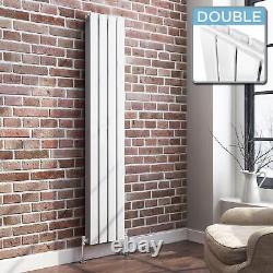 Radiator Vertical Designer Double Column Flat Panel Heater 1600x306mm White