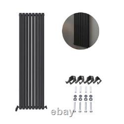 Radiator Vertical Designer Double Panel Oval Columns Heating Anthracite White