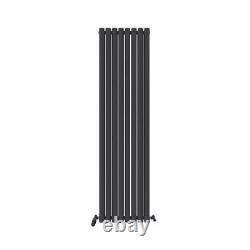 Radiator Vertical Designer Double Panel Oval Columns Heating Anthracite White