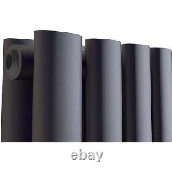 Radiator Vertical Designer Double Panel Oval Columns Heating Anthracite White