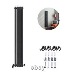 Radiator Vertical Designer Double Panel Oval Columns Rads Anthracite White Rad