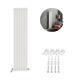 Radiator Vertical Designer Single Panel Oval Columns Rads Anthracite White