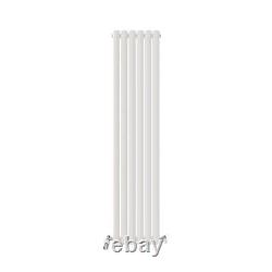 Radiator Vertical Designer Single Panel Oval Columns Rads Anthracite White