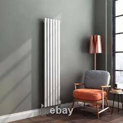 Radiator Vertical Designer Single Panel Oval Columns Rads Anthracite White