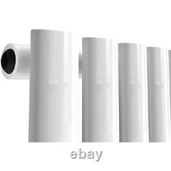 Radiator Vertical Designer Single Panel Oval Columns Rads Anthracite White