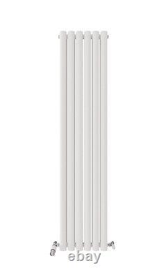 Radiator Vertical Double Panel Oval Columns Designer White Anthracite Rads