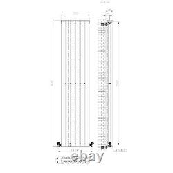 Radiator Vertical Double Panel Oval Columns Designer White Anthracite Rads