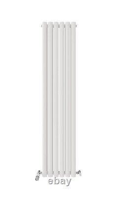 Radiator Vertical Double Panel Oval Columns Designer White Anthracite Rads