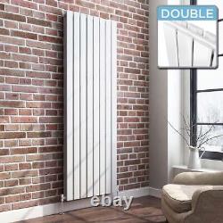 Radiator Vertical Double Single Panel Flat Designer Central Heating White Grey