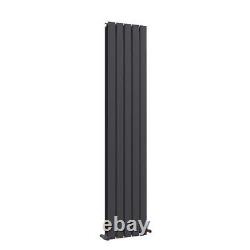 Radiator Vertical Flat Panel Double Column Central Heating Designer Grey