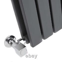 Radiator Vertical Flat Panel Double Column Central Heating Designer Grey