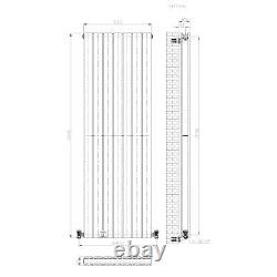 Radiator Vertical Flat Panel Double Column Designer 1600 x 532mm Central Heating