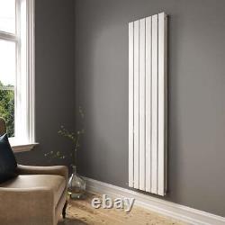 Radiator Vertical Flat Panel Double Column Heating White Gloss 1800 x 456mm