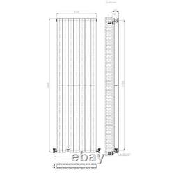 Radiator Vertical Flat Panel Double Column White 1800 x 532 Central Heating Rad