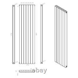 Radiator White Flat Panel Designer Vertical Horizontal Central Heating Rad Gloss