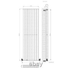 Radiator White Vertical Oval Column Double Panel Designer Central Heating Rad