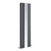 Radiator With Mirror Modern Vertical Column Panel Designer Black White Grey 1800