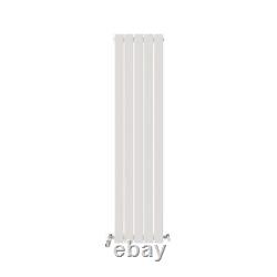 Radical Vertical Column Single Flat Panel Heating White Gloss 1600 x 380mm
