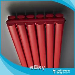 Red Vertical Designer Radiator Upright Column Central Heating Radiators