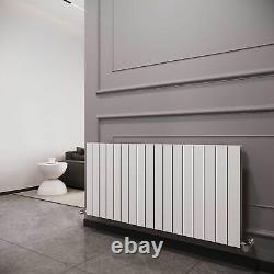 Reina Flat Double Designer Horizontal Radiator 600mm H x 1254mm W White