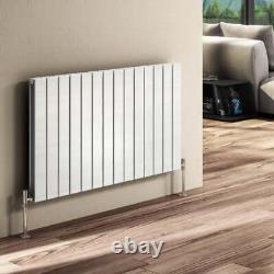 Reina Flat Double Designer Horizontal Radiator 600mm H x 1254mm W White