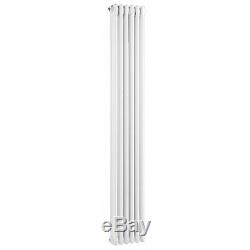 Rome Double-Panelled Vertical Central Heating Radiator 1800mm x 287mm White