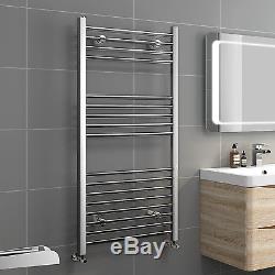 Straight Chrome Heated Towel Rail Bathroom Central Heating Rad Radiator Flat