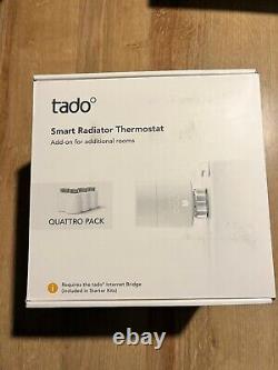 Tado° Smart Radiator Heating Thermostat Control TRV Quattro Pack Brand New Tado