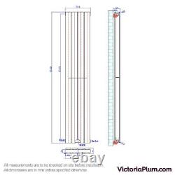 The Heating Co. Bonaire white double vertical flat panel radiator 1600 x 304