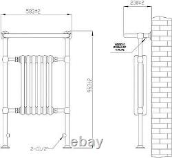 Towel Rail Radiator Bathroom Heated Traditional Designer Column Warmer Rad