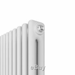Traditional 2 Column Radiators White Horizontal Central Heating Cast Iron