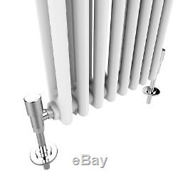 Traditional 2 Column Vertical Cast Iron Style Radiators Central Heating White