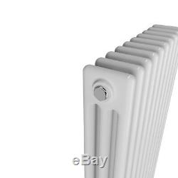 Traditional 3 Column Radiators Vertical Central Heating Cast White UK Bedroom