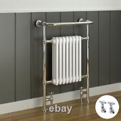 Traditional Bathroom Heated Towel Rail Column Radiator 940 x 659 mm Chrome