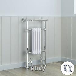 Traditional Bathroom Heated Towel Rail Column Radiator Rad 940 x 479 mm Chrome