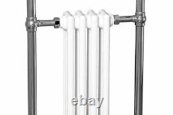 Traditional Bathroom Heated Towel Rail Column Radiator Rad 940 x 479 mm Chrome
