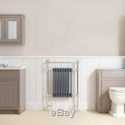 Traditional Bathroom Towel Radiator Heated Floor Mounted Victorian Towel Rail