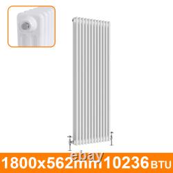 Traditional Cast Iron Style Radiator Horizontal Vertical 2 3 Column Rads White