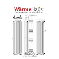 Traditional Cast Iron Style White Triple Vertical Radiator 1800 x 470mm